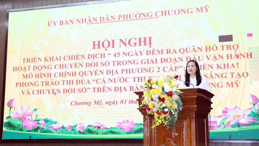 Chương Mỹ triển khai Chiến dịch “45 ngày đêm” hỗ trợ chuyển đổi số trong giai đoạn đầu vận hành mô hình chính quyền địa phương 2 cấp