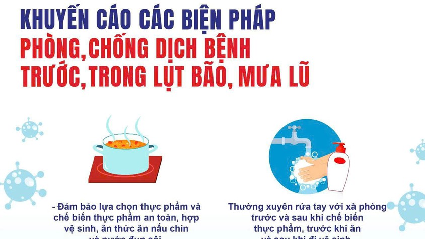 Khuyến cáo Vệ sinh môi trường, phòng chống một số bệnh mùa bão, lũ lụt