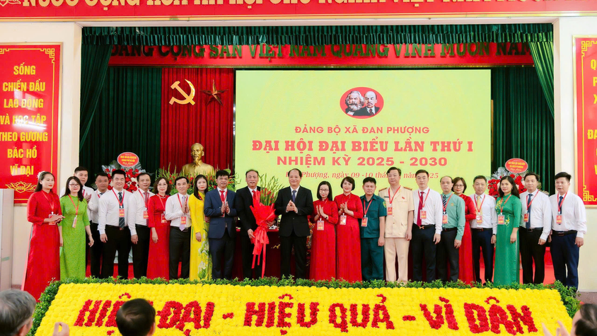 Đại hội đại biểu Đảng bộ xã Đan Phượng lần thứ I, nhiệm kỳ 2025-2030 diễn ra thành công tốt đẹp