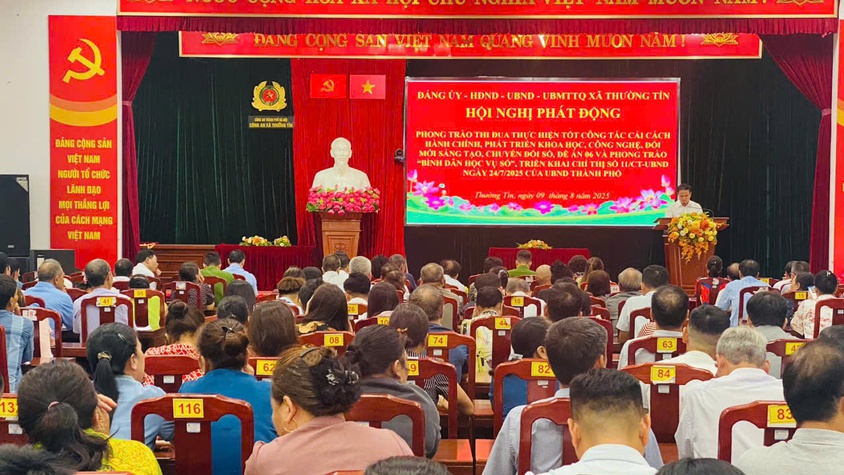 UBND xã Thường Tín phát động phong trào “Bình dân học vụ số” và triển khai một số kế hoạch của ngành Văn hóa - Xã hội