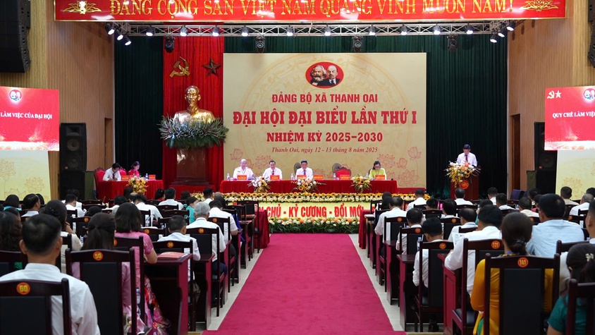 Xã Thanh Oai tiến hành phiên trù bị - Đại hội Đảng bộ xã lần thứ I, nhiệm kỳ 2025–2030