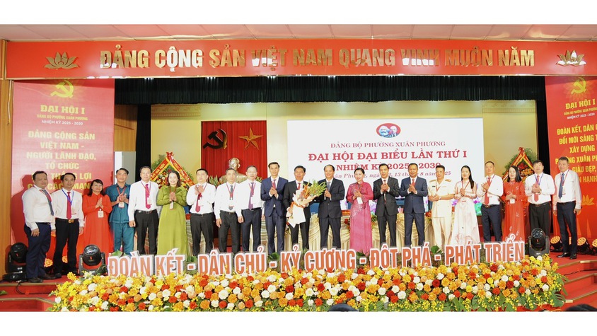Đảng bộ phường Xuân Phương tổ chức thành công Đại hội đại biểu lần thứ I, nhiệm kỳ 2025-2030.
