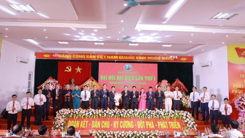 XÃ BA VÌ TỔ CHỨC THÀNH CÔNG ĐẠI HỘI ĐẠI BIỂU ĐẢNG BỘ XÃ BA VÌ LẦN THỨ I, NHIỆM KỲ 2025 – 2030