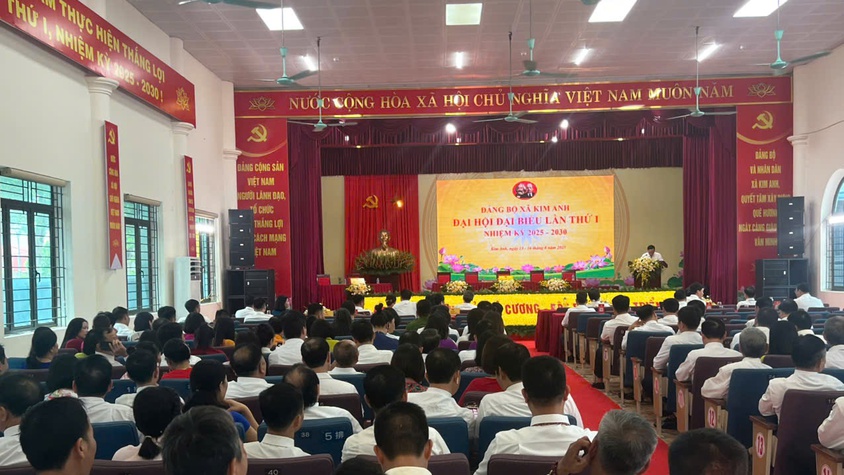 189 đại biểu dự Đại hội đại biểu Đảng bộ xã Kim Anh lần thứ I, nhiệm kỳ 2025 - 2030.