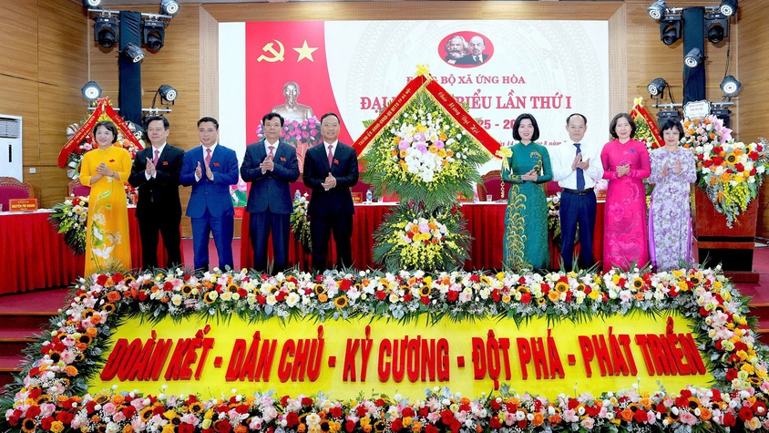 ĐẢNG BỘ XÃ ỨNG HOÀ TỔ CHỨC THÀNH CÔNG ĐẠI HỘI ĐẠI BIỂU LẦN THỨ NHẤT, NHIỆM KỲ 2025 – 2030.