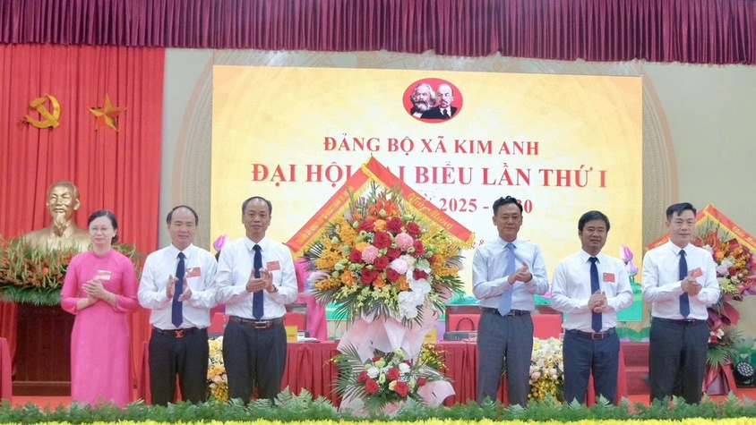 Đại hội đại biểu Đảng bộ xã Kim Anh lần thứ I, nhiệm kỳ 2025-2030: Phát huy tinh thần tự lực, xây dựng xã Kim Anh văn minh, hiện đại, hạnh phúc.