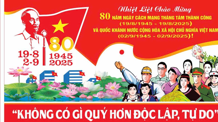 Kỷ niệm 80 năm Cách mạng tháng Tám thành công (19/8/1945 - 19/8/2025) và Quốc khánh nước Cộng hoà xã hội chủ nghĩa Việt Nam (2/9/1945 - 2/9/2025)