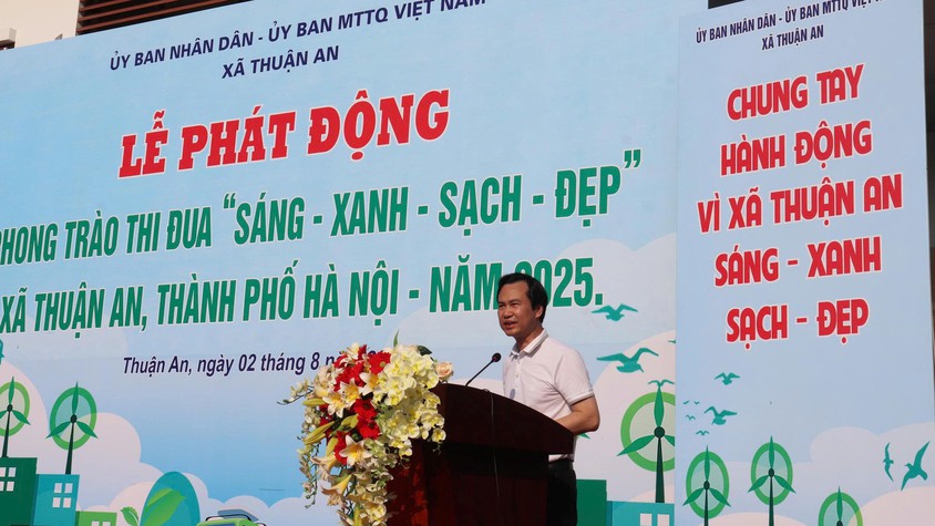Xã Thuận An phát động Phong trào thi đua “Sáng - Xanh - Sạch - Đẹp”
