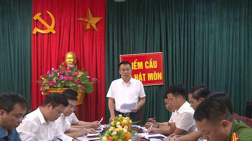 Đảng uỷ xã Hát Môn tổ chức Hội nghị BCĐ PCTT&TKCN; BCĐ xử lý vi phạm đất đai, trật tự xây dựng trên địa bàn
