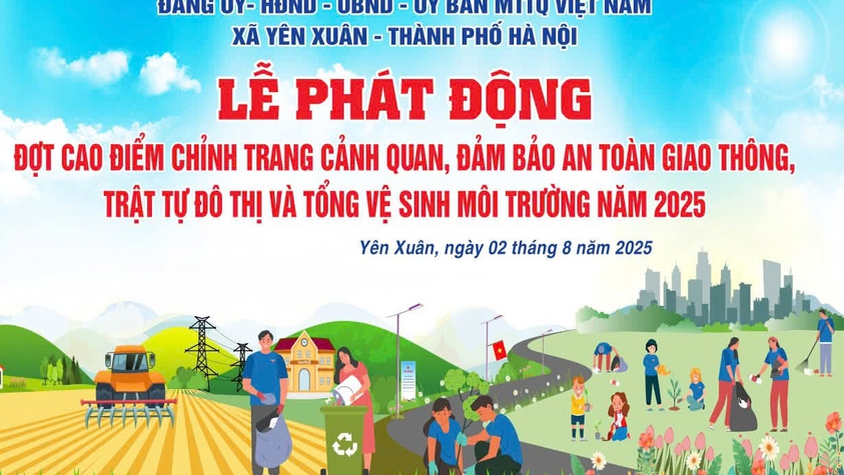 Lễ phát động đợt cao điểm chỉnh trang cảnh quan, đảm bảo an toàn giao thông, trật tự đô thị và tổng vệ sinh môi trường năm 2025