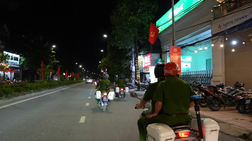 Công an xã Thanh Oai tăng cường tuần tra đêm đảm bảo an ninh trật tự trên địa bàn