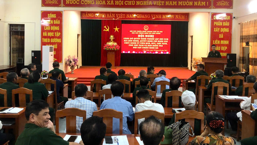 Công bố Quyết định thành lập Hội Cựu chiến binh xã Liên Minh