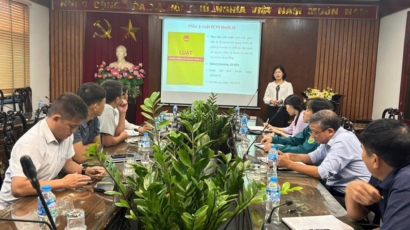 XÃ SÓC SƠN TỔ CHỨC TẬP HUẤN XÂY DỰNG MÔI TRƯỜNG KHÔNG KHÓI THUỐC LÁ