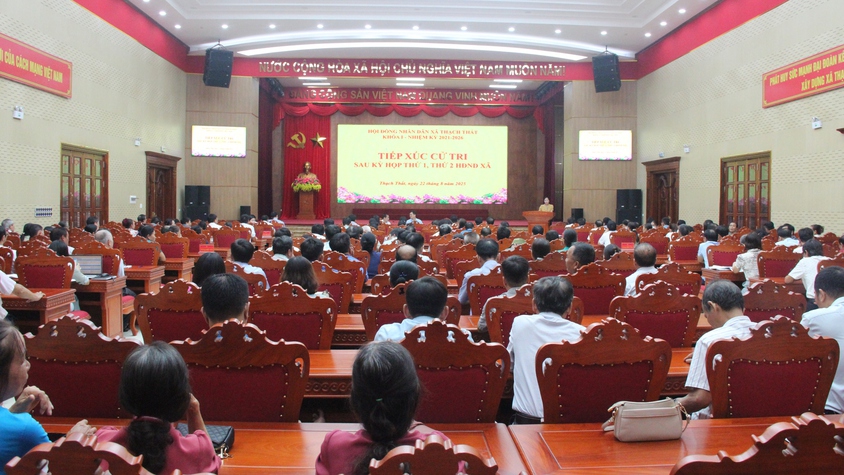 HĐND xã Thạch Thất tiếp xúc cử tri sau kỳ họp thứ Nhất và thứ Hai HĐND xã khoá I, nhiệm kỳ 2021 - 2026