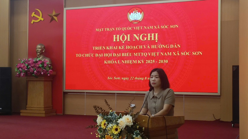TRIỂN KHAI KẾ HOẠCH ĐẠI HỘI ĐẠI BIỂU MTTQ VIỆT NAM XÃ SÓC SƠN LẦN THỨ I, NHIỆM KỲ 2025- 2030
