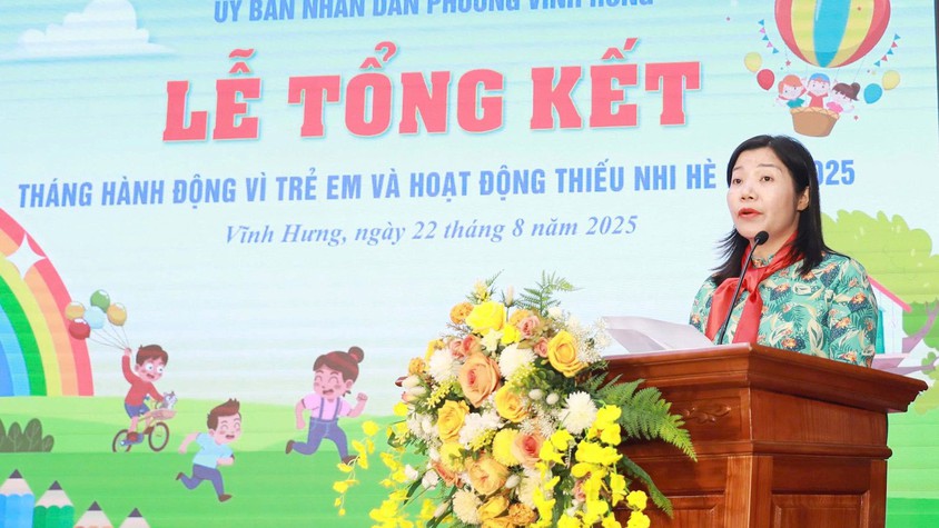 Phường Vĩnh Hưng chăm lo để thiếu nhi phát triển toàn diện