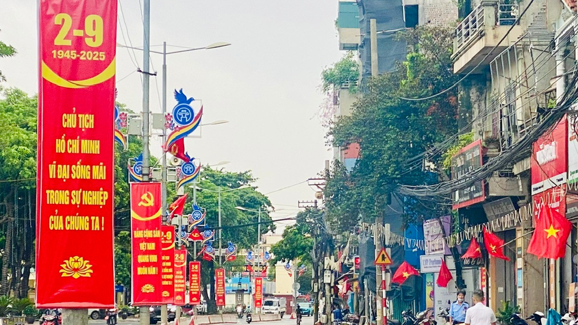 Xã Thường Tín trang hoàng rực rỡ cờ hoa chào mừng kỷ niệm 80 năm Cách mạng Tháng Tám và Quốc khánh Cộng hòa xã hội chủ nghĩa Việt Nam