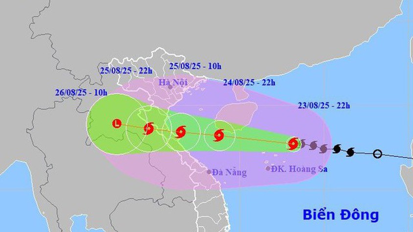 Bão số 5 (KAJIKI) mạnh cấp 12-13, giật cấp 16