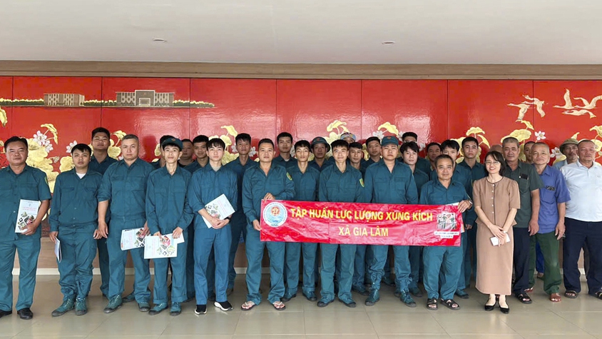 Gia Lâm tập huấn lực lượng xung kích, phòng chống thiên tai cấp xã