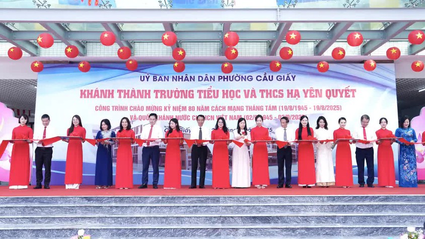 Phường Cầu Giấy: khánh thành trường Tiểu học và THCS Hạ Yên Quyết