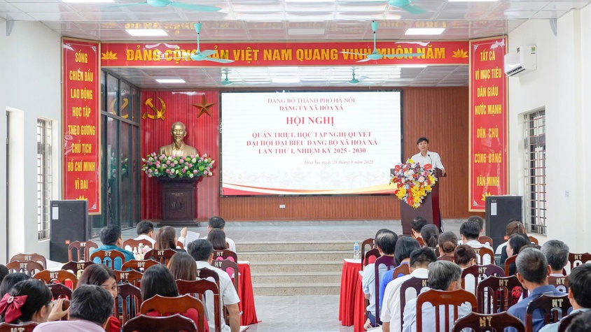 Đảng bộ xã Hoà Xá triển khai học tập, quán triệt Nghị quyết Đại hội Đảng bộ xã lần thứ I, nhiệm kỳ 2025 - 2030