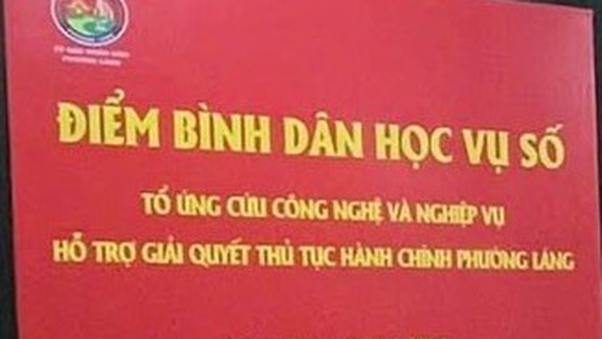 PHƯỜNG LÁNG RA MẮT 3 ĐIỂM BÌNH DÂN HỌC VỤ SỐ LƯU ĐỘNG