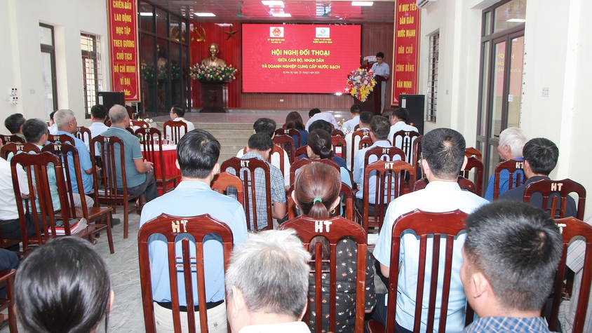 Hòa Xá: Đối thoại giữa chính quyền, nhân dân và doanh nghiệp cung cấp nước sạch