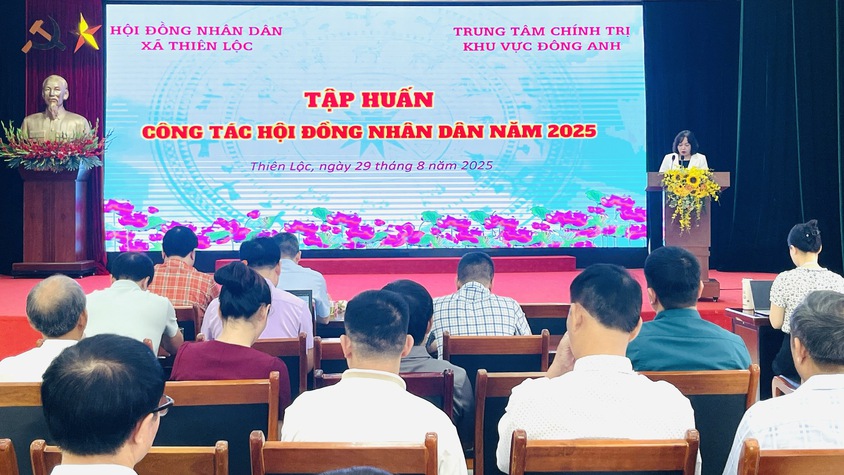 Hội nghị tập huấn công tác HĐND năm 2025 tại xã Thiên Lộc.