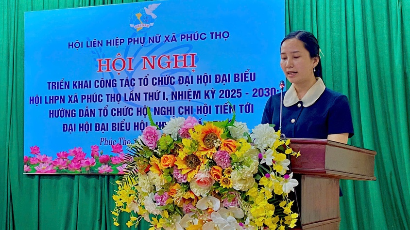Hội LHPN xã Phúc Thọ triển khai kế hoạch tổ chức Đại hội đại biểu lần thứ I, nhiệm kỳ 2025 – 2030