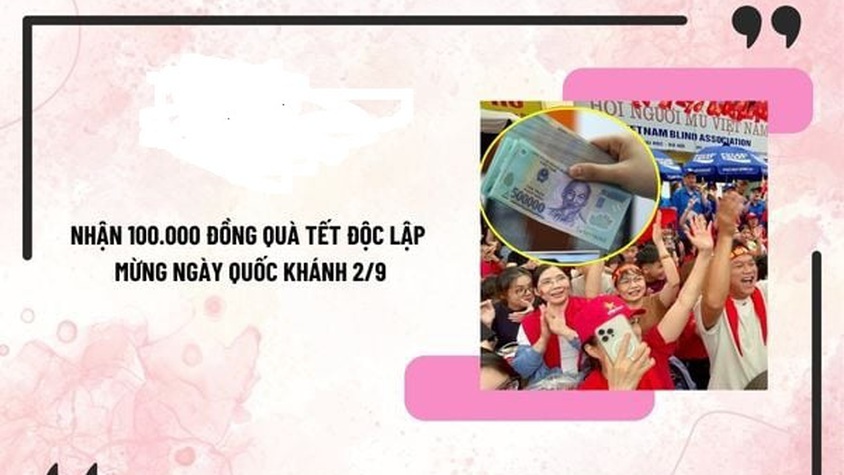 Thông báo về việc chi trả tiền quà nhân dịp kỷ niệm 80 năm Cách mạng tháng Tám thành công và Quốc khánh 2/9