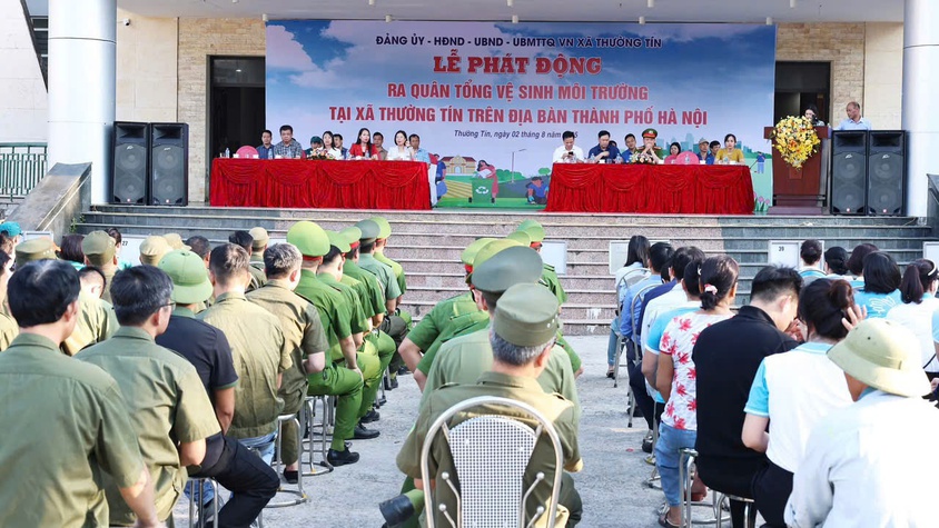 Xã Thường Tín tổ chức Lễ phát động ra quân tổng vệ sinh môi trường