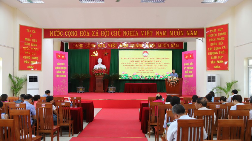 Ủy ban MTTQ Việt Nam xã Thượng Phúc lấy ý kiến đóng góp vào Dự thảo văn kiện Đại hội Đảng bộ các cấp