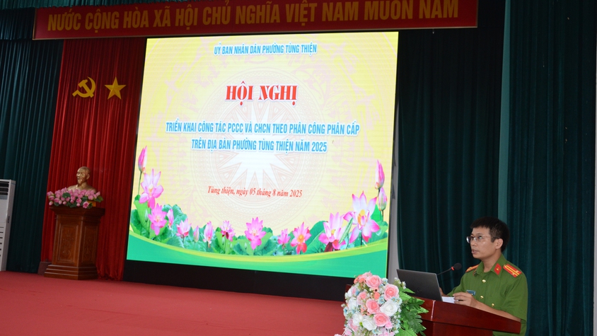 Phường Tùng Thiện triển khai công tác PCCC và CNCH theo phân công, phân cấp trên địa bàn