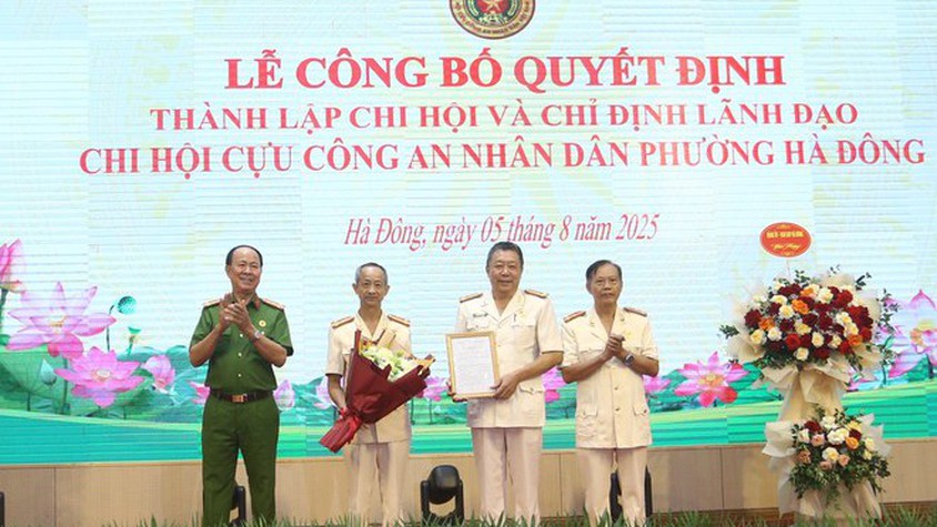 Thành lập Chi hội Cựu Công an nhân dân phường Hà Đông