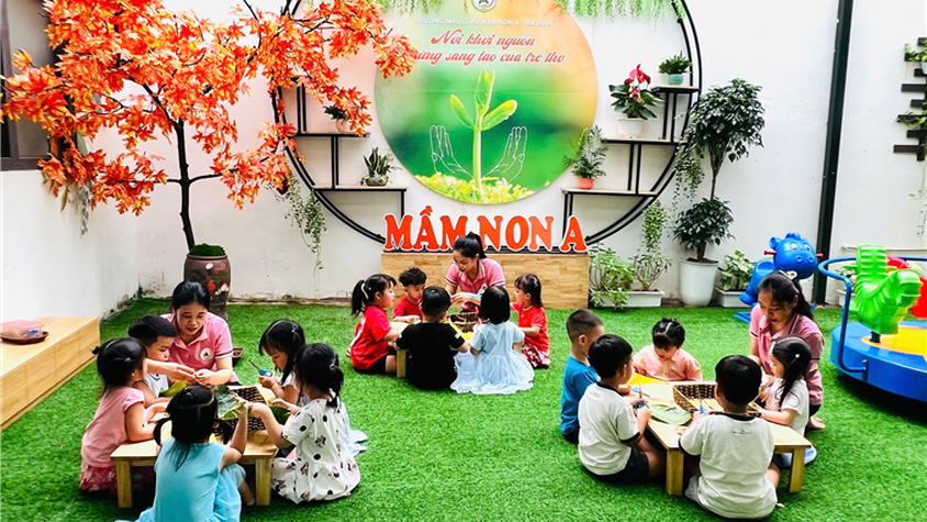 Trường Mầm Non A vững bước sau sáp nhập qua góc nhìn truyền hình