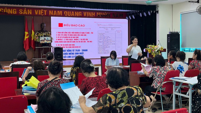 TRẠM Y TẾ PHƯỜNG BA ĐÌNH TẬP HUẤN CÔNG TÁC DÂN SỐ CHO GẦN 100 CỘNG TÁC VIÊN