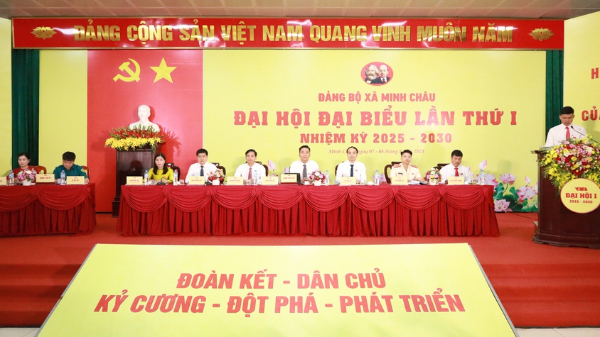 Khai mạc Đại hội đại biểu Đảng bộ xã Minh Châu lần thứ I: Dấu mốc cho chặng đường phát triển mới.