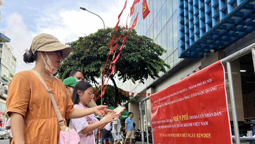 Bố trí 3 điểm trông xe miễn phí tại ga Cát Linh phục vụ nhân dân ngày Quốc khánh 2-9