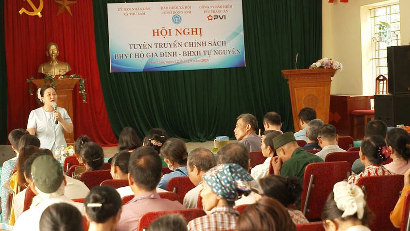 UBND xã Thư Lâm phối hợp BHXH cơ sở Đông Anh thành phố Hà Nội và Công ty Bảo hiểm PVI Tràng An tổ chức hội nghị tuyên truyền chính sách BHXH, BHYT, BHTN