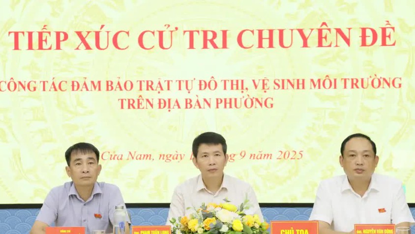 HĐND phường Cửa Nam tiếp xúc cử tri chuyên đề về công tác đảm bảo trật tự đô thị, vệ sinh môi trường