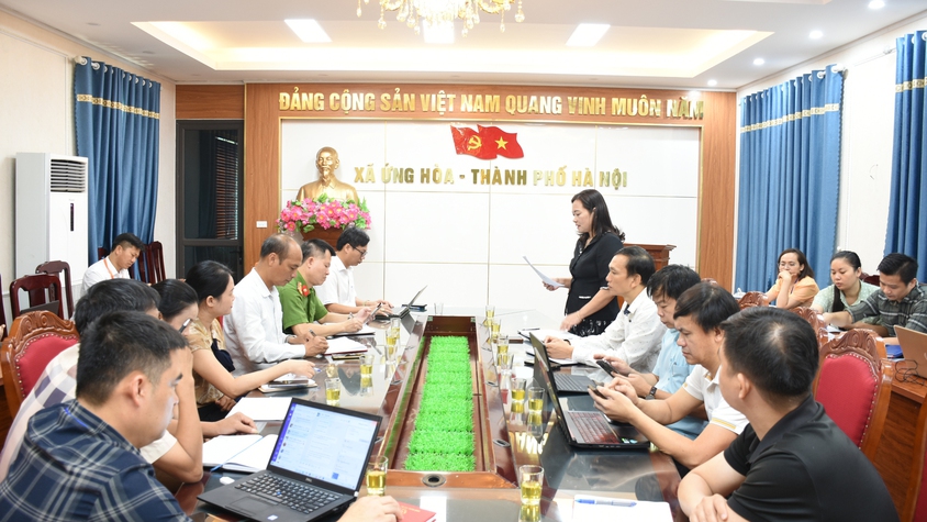 UBND XÃ ỨNG HÒA TỔ CHỨC HỘI NGHỊ VỀ CÔNG TÁC BẢO HIỂM XÃ HỘI, BẢO HIỂM Y TẾ.