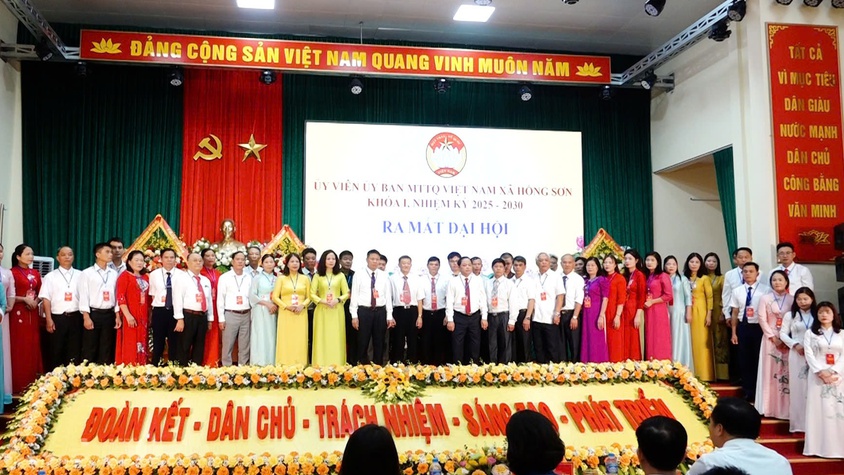 Đại hội đại biểu Mặt trận Tổ quốc Việt Nam xã Hồng Sơn lần thứ I, nhiệm kỳ 2025 - 2030 thành công tốt đẹp