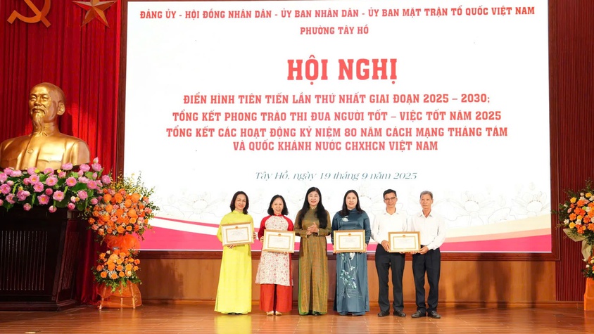 Thi đua, khen thưởng là động lực xây dựng phường Tây Hồ ngày càng phát triển