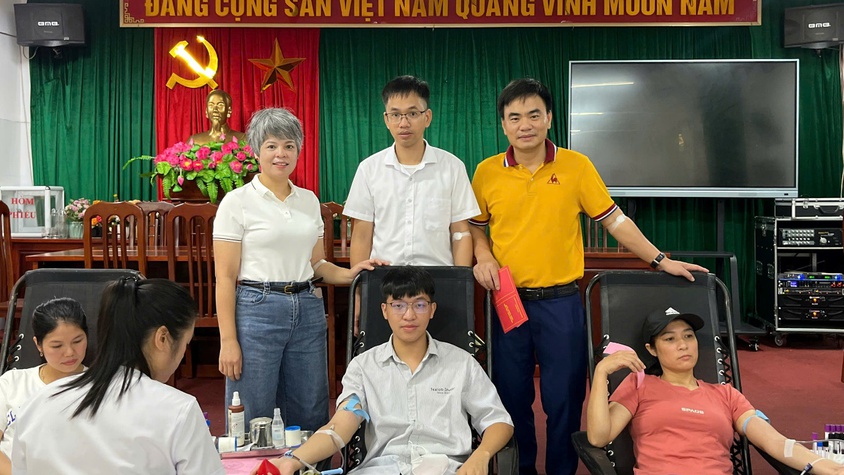 Tình nguyện viên xã An Khánh hiến được 474 đơn vị máu