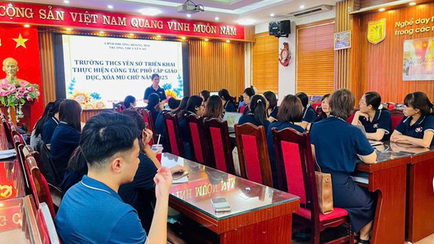 TRƯỜNG THCS YÊN SỞ TRIỂN KHAI THỰC HIỆN CÔNG TÁC PHỔ CẬP GIÁO DỤC, XOÁ MÙ CHỮ NĂM 2025
