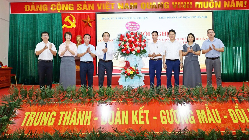 Thành lập Công đoàn phường Tùng Thiện: Dấu mốc mới trong xây dựng tổ chức chính trị - xã hội tại địa phương