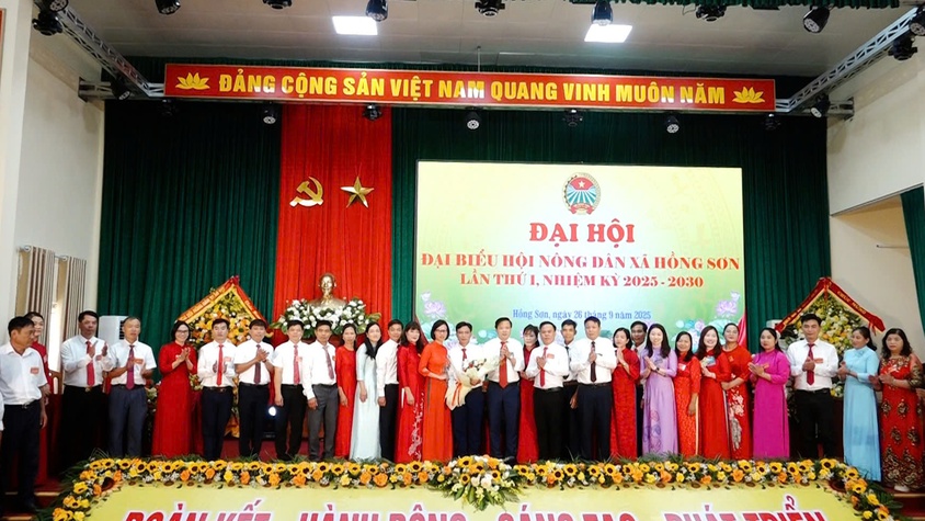 Hội Nông dân xã Hồng Sơn “Đoàn kết - Hành động - Sáng tạo - Phát triển” xây dựng quê hương giàu đẹp, văn minh, hiện đại
