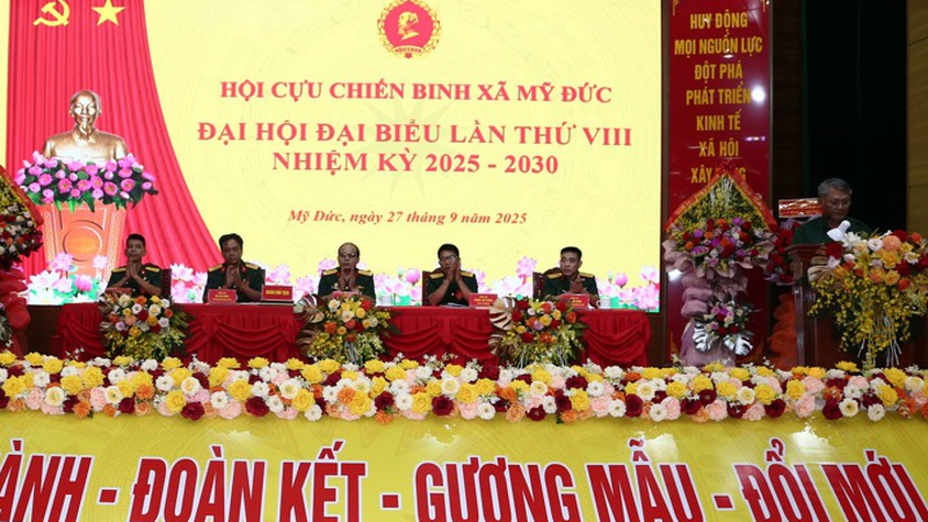 Đại hội đại biểu Hội CCB xã Mỹ Đức lần thứ VIII, nhiệm kỳ 2025 – 2030 đặt mục tiêu chuyển đổi số, xây dựng Hội vững mạnh toàn diện