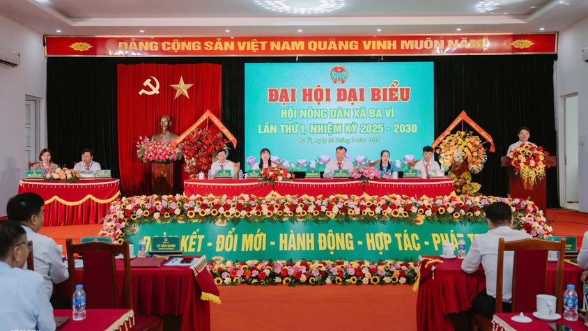 ĐẠI HỘI ĐẠI BIỂU HỘI NÔNG DÂN XÃ BA VÌ LẦN THỨ I, NHIỆM KỲ 2025-2030: XÂY DỰNG TỔ CHỨC VỮNG MẠNH, NÔNG NGHIỆP SẠCH, NÔNG DÂN SỐ
