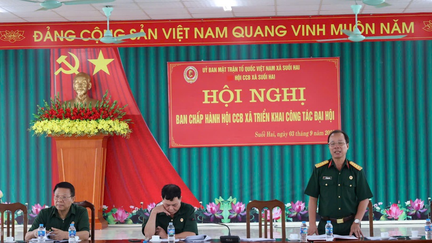 HỘI CỰU CHIẾN BINH XÃ SUỐI HAI TỔ CHỨC HỌP BAN CHẤP HÀNH TRIỂN KHAI CÔNG TÁC ĐẠI HỘI